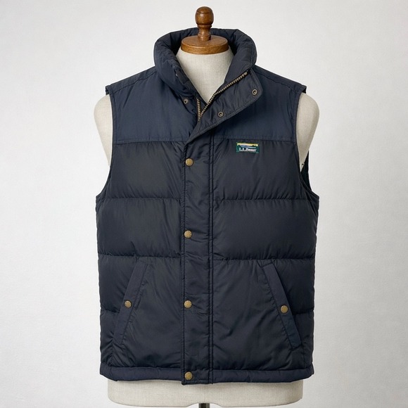 L.L. Bean Other - LL Bean Men's M DownTek Pertex Quantum Classic Down Vest Black Gray Puffer